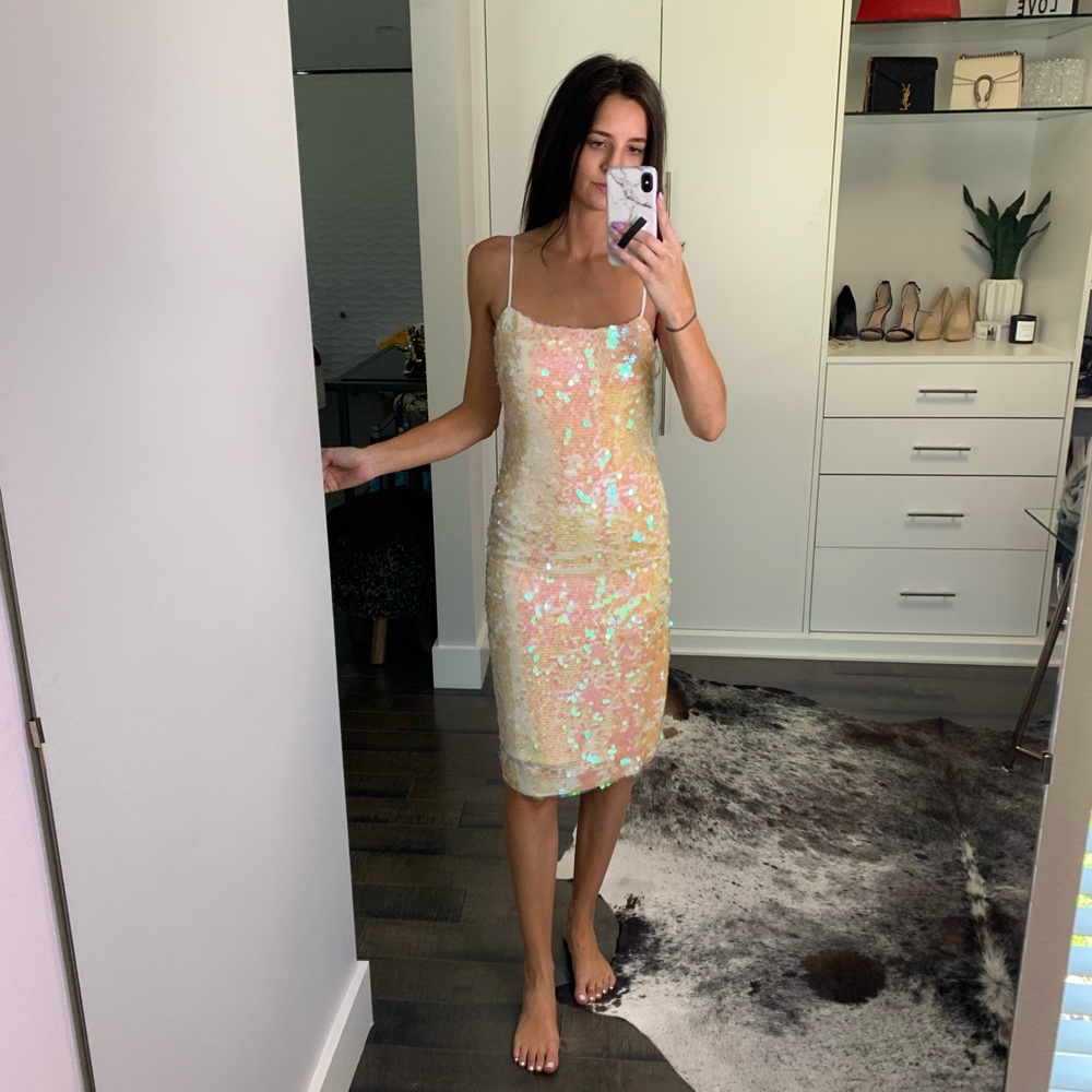 Milly sequin slip dress